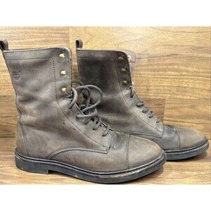 VTG Timberland Womens 9.5W Boots Waterproof Nubuck Ankle Lace Up Br 8808 93383